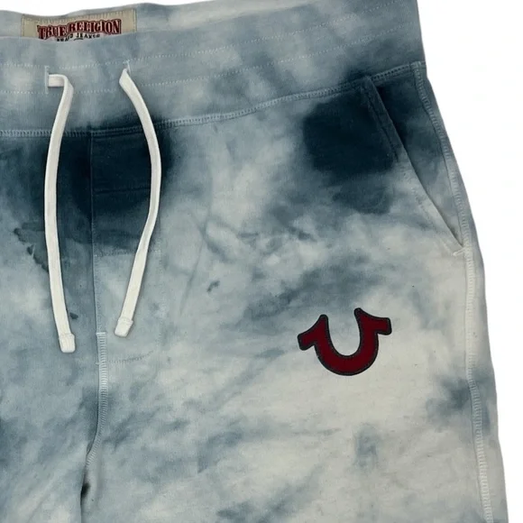 True Religion Camouflage Logo Men's Sweat Shorts SZ Large New - Picture 4 of 10